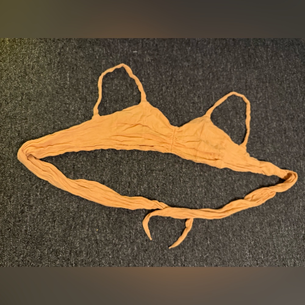 Orange Tie Crop Top
